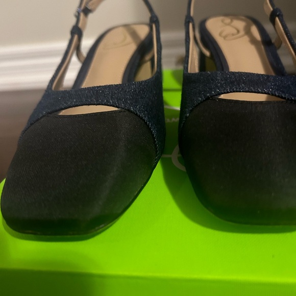 Sam Edelman Tarra Slingback Heels Blue New S 6 - Picture 3 of 10